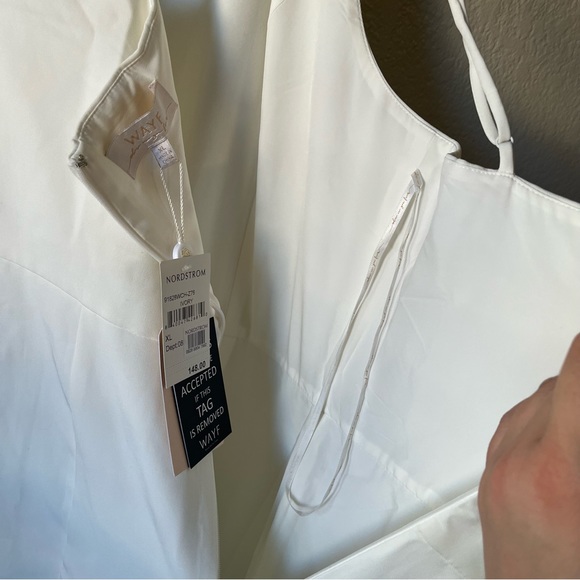 Wayf White One Shoulder Column Dress - Picture 8 of 8